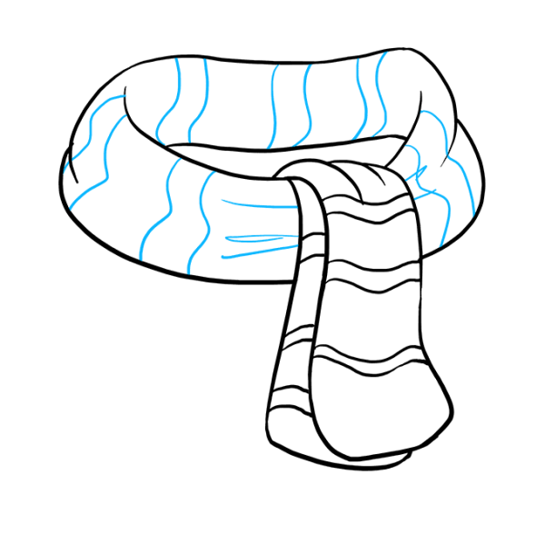 Рисование шарфа