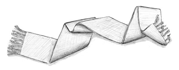 Шарфик рисунок карандашом