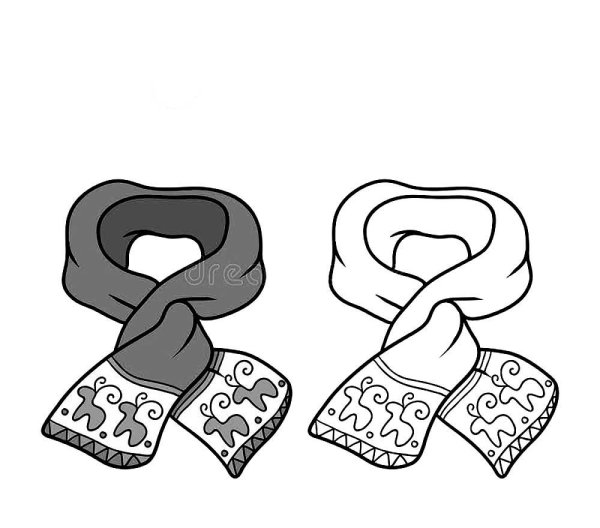 Рисование шарфа