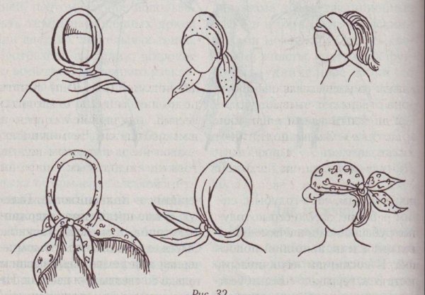 Платок для рисования на голову