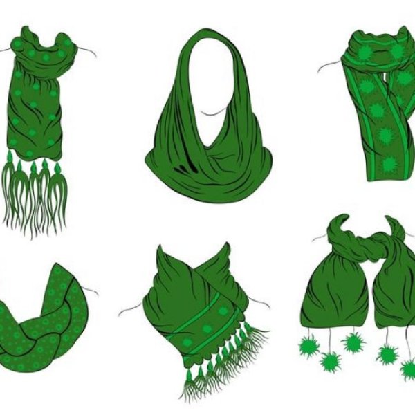 Рисование шарфа