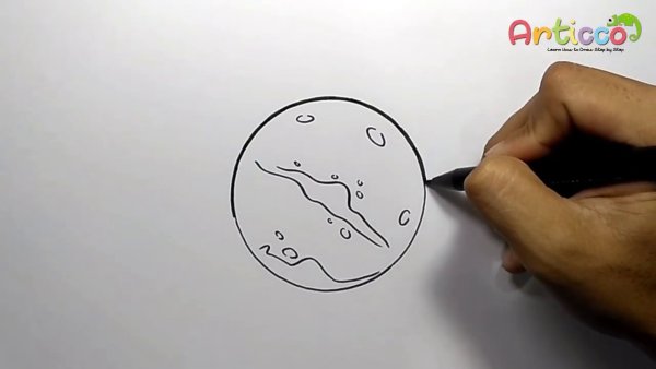 Марс нарисованный от руки