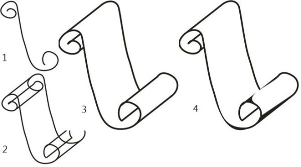 Свиток рисунок карандашом