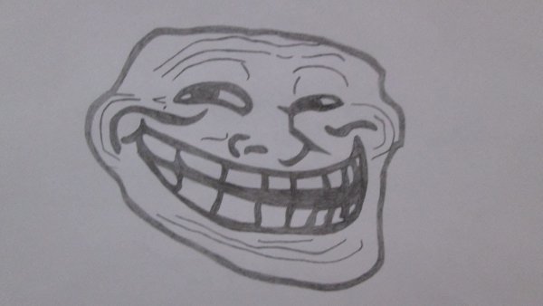 Рисовать Тролль фейс