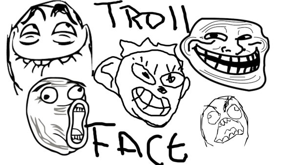 Эмоция Trollface рисование