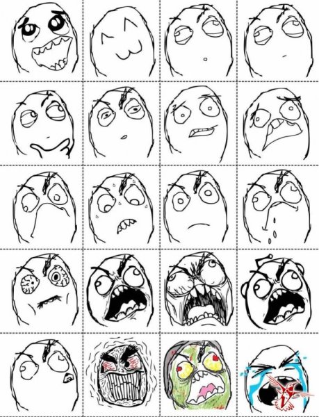 Смешные рожи нарисованные