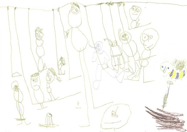 Карусель рисунок для детей поэтапно