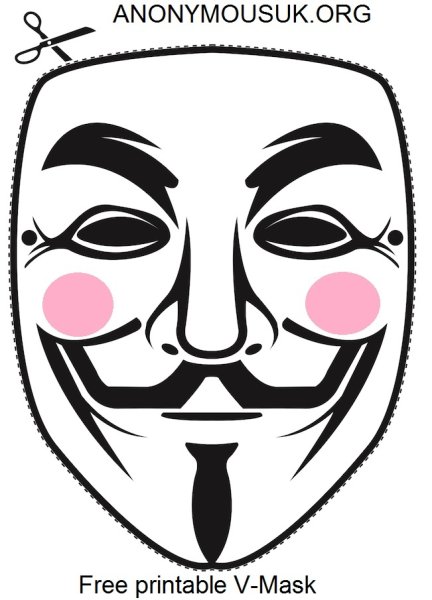 Маска Анонимуса рисунок