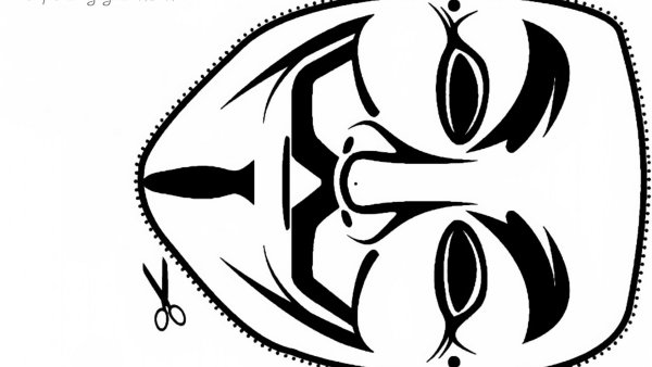 Маска Анонимуса из бумаги