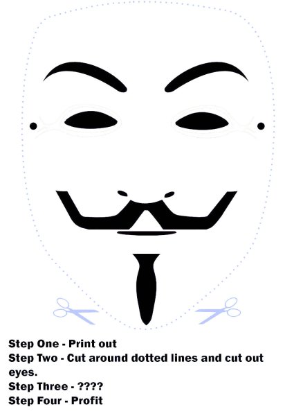 Раскрашиваем маску Анонимуса