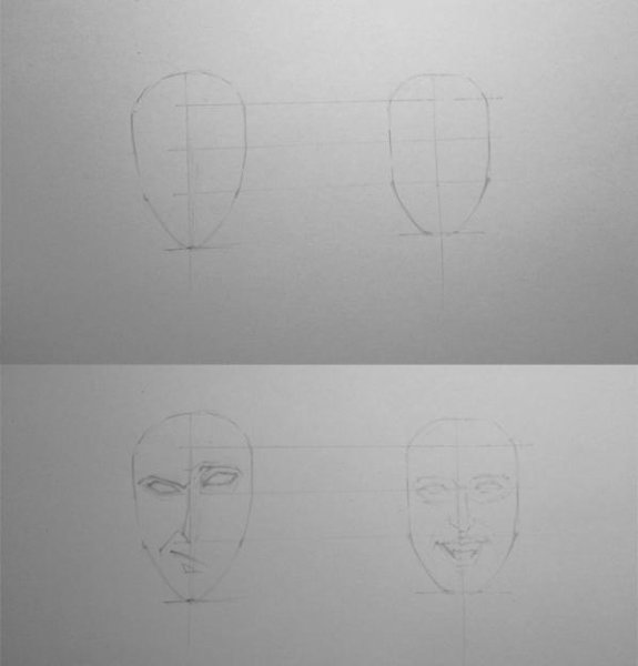 Вариативность рисования лица