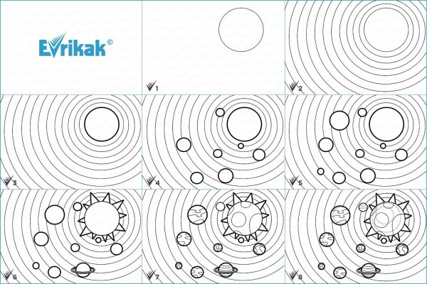 Поэтапное рисование космоса