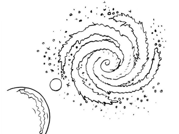Галактика раскраска