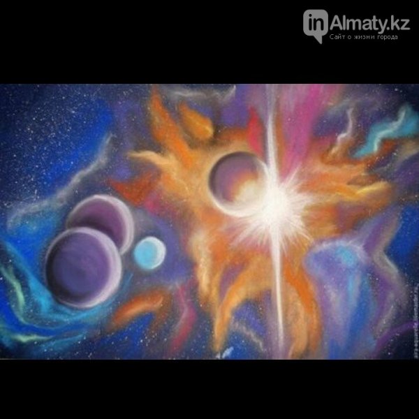 Картины пастелью космос