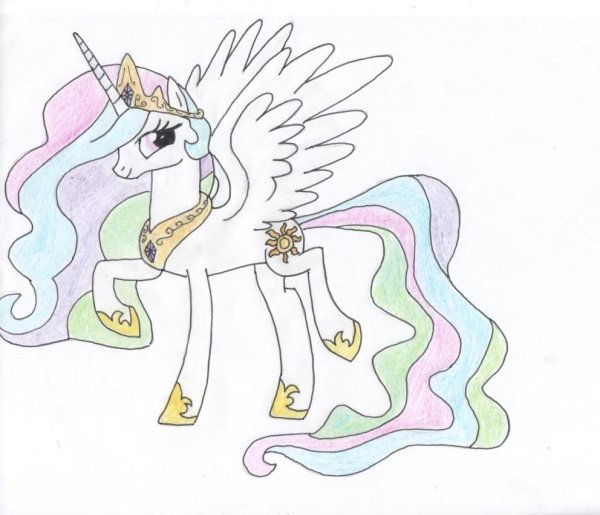 Пони карандашом принцесса Селестия