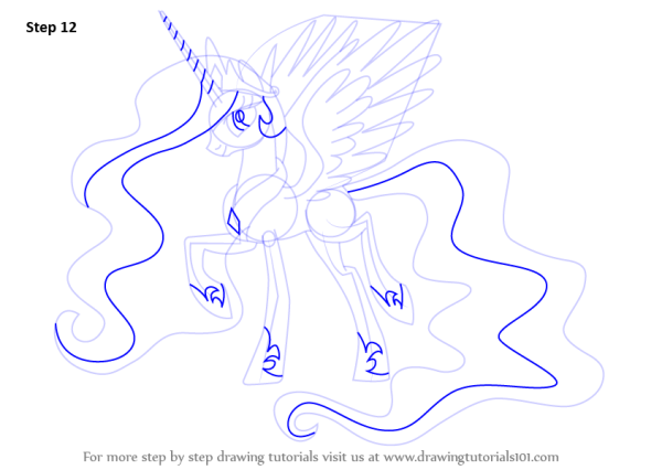 Принцесса Селестия рисунок карандашом для детей