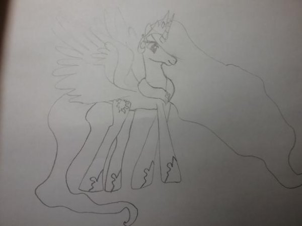 Принцесса Селестия нарисовать карандашом поэтапно