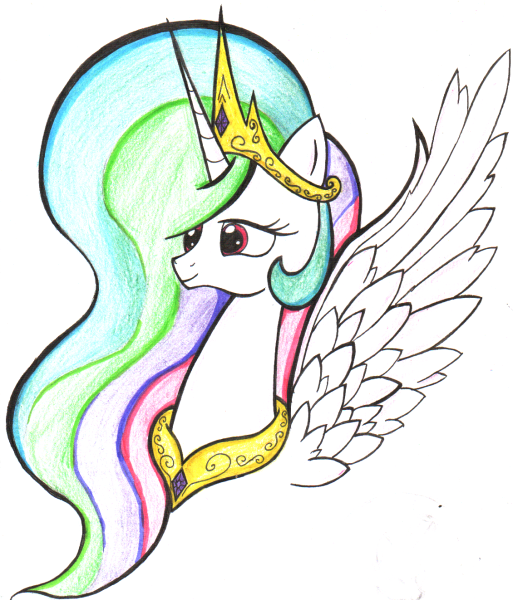 Как нарисовать пони принцесса Селестия
