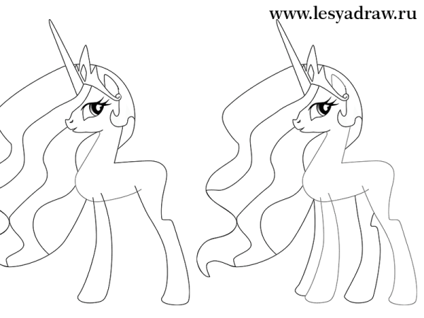 Как рисовать принцессу Селестию