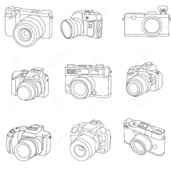 Рисунок фотоаппарата поэтапно