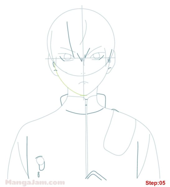 Кагеяма нарисовать карандашом