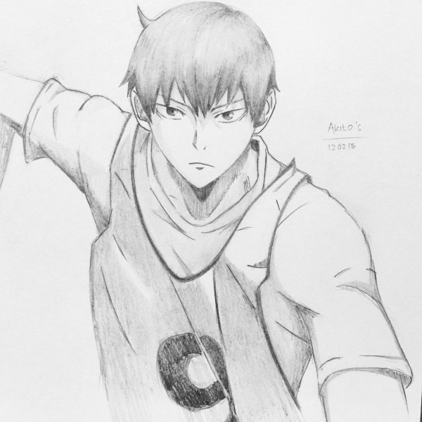 Раскраски аниме волейбол Кагеяма