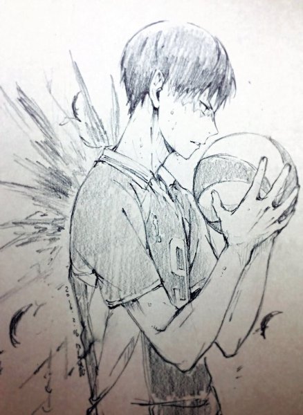 Скетч волейбол аниме Кагеяма