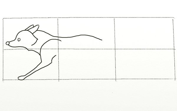 Рисовать лису поэтапно по линиям