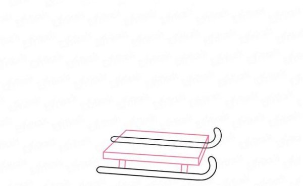 Санки поэтапное рисование