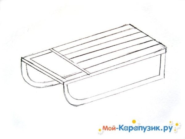 Санки карандашом