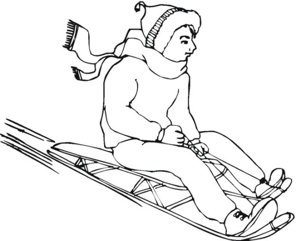 Мальчик на санках