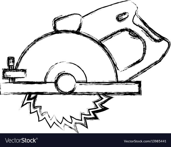 Циркулярная пила нарисованная