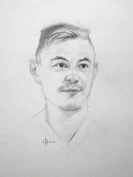 Костя Цзю рисунок карандашом