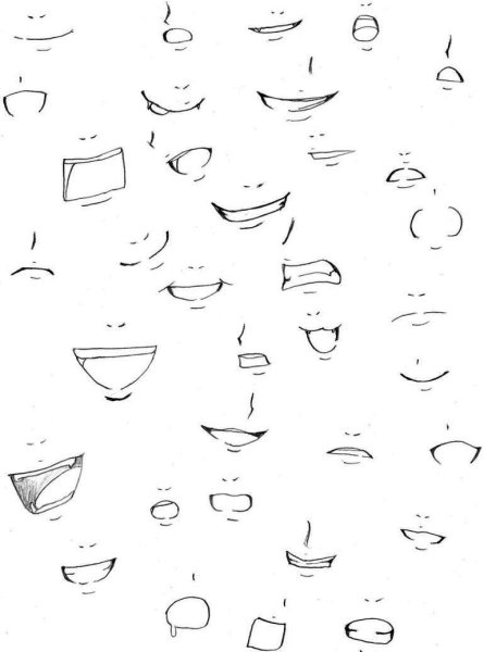 Аниме губы девушки