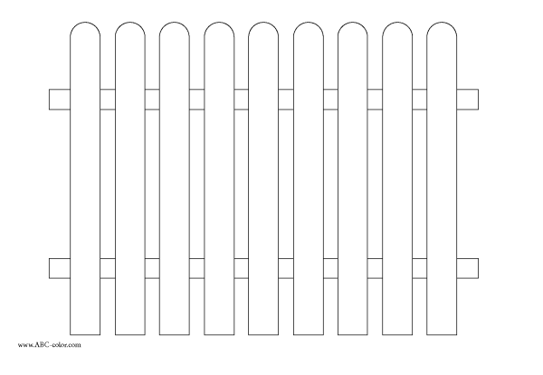 Забор раскраска