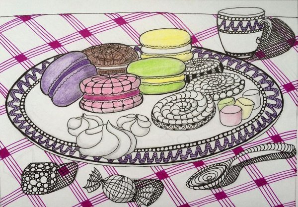 Печенье зарисовка