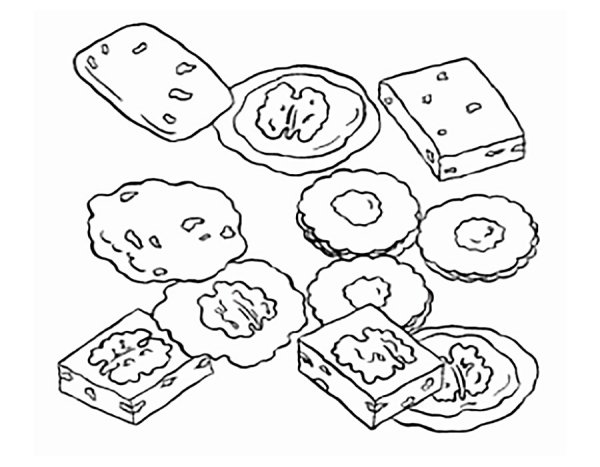Раскраска печенье