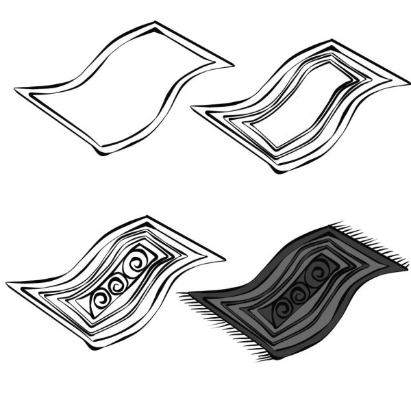 Ковёр карандашом