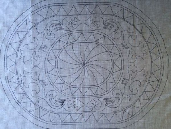 Узор ковров карандашом