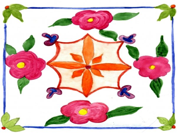 Рисование мамин платок