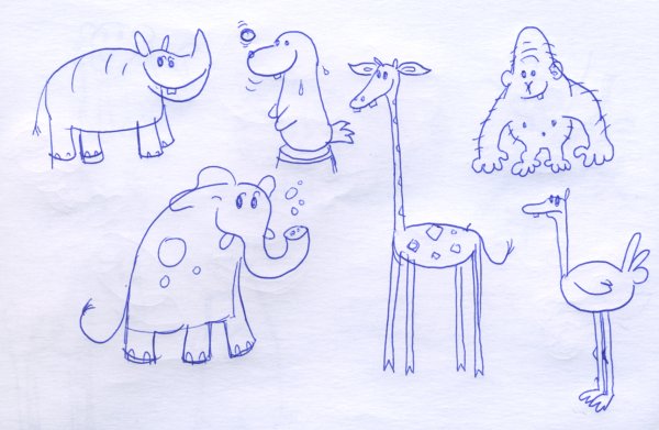 Зоопарк для срисовки