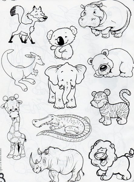 Раскраска "зоопарк"