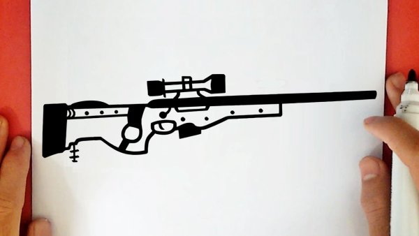 AWM рисунок карандашом