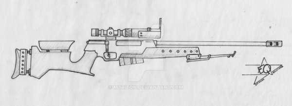 Снайперская винтовка АВМ чертёж