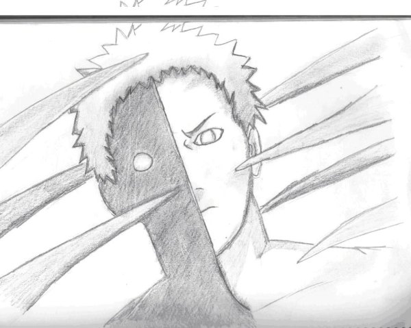 Зетсу Наруто карандашом