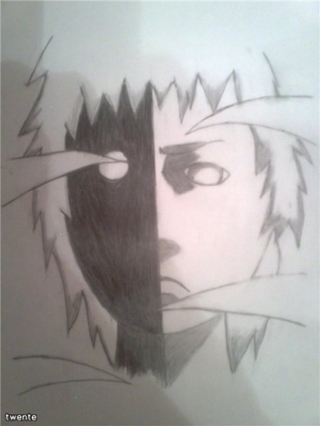 Зецу Наруто карандашом