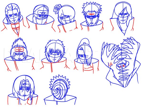 Акацуки для рисования