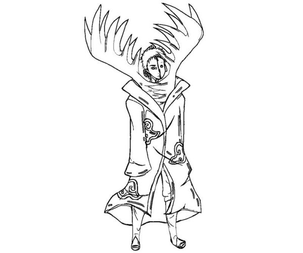 Раскраска Наруто Зецу
