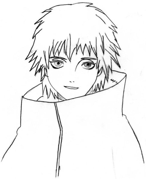 Рисование персонажей Наруто Сасори