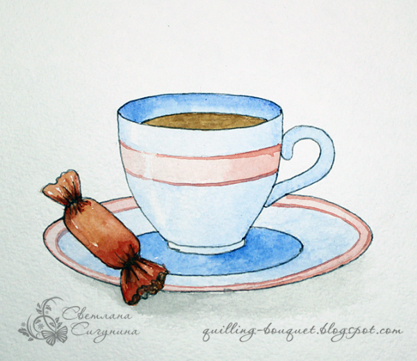 Чашка чайная для срисовки